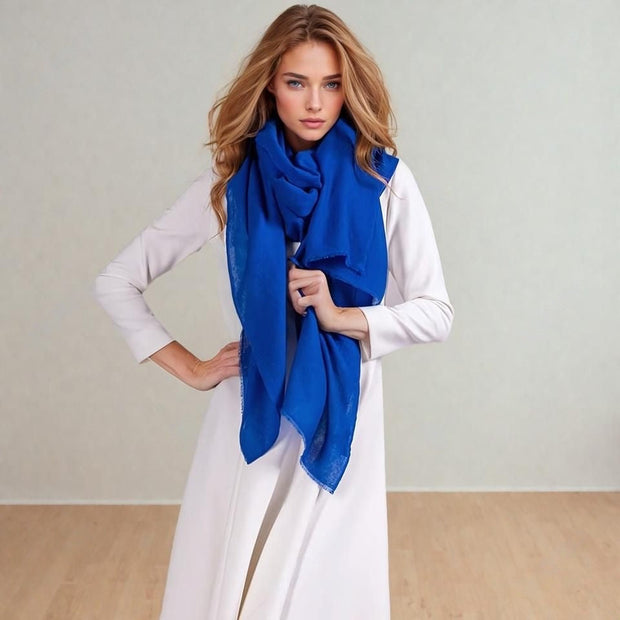 Julian Quartz 100% cashmere oversized scarf/ wrap/ shawl