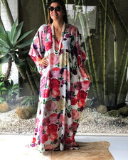 White floral Coco Bella kaftan 12-20