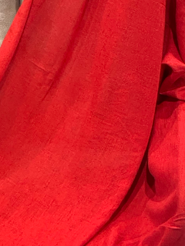 Julian Oversized handwoven pure cashmere scarf-Bright Red