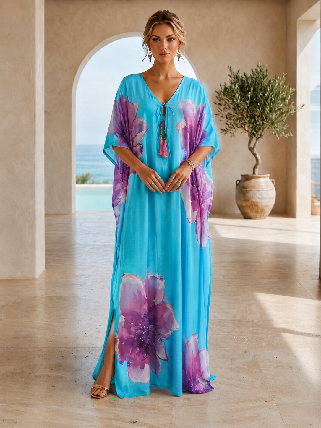 Coco Bella Luxurious Kaftans -                 O/S AU 12-20-More designs available