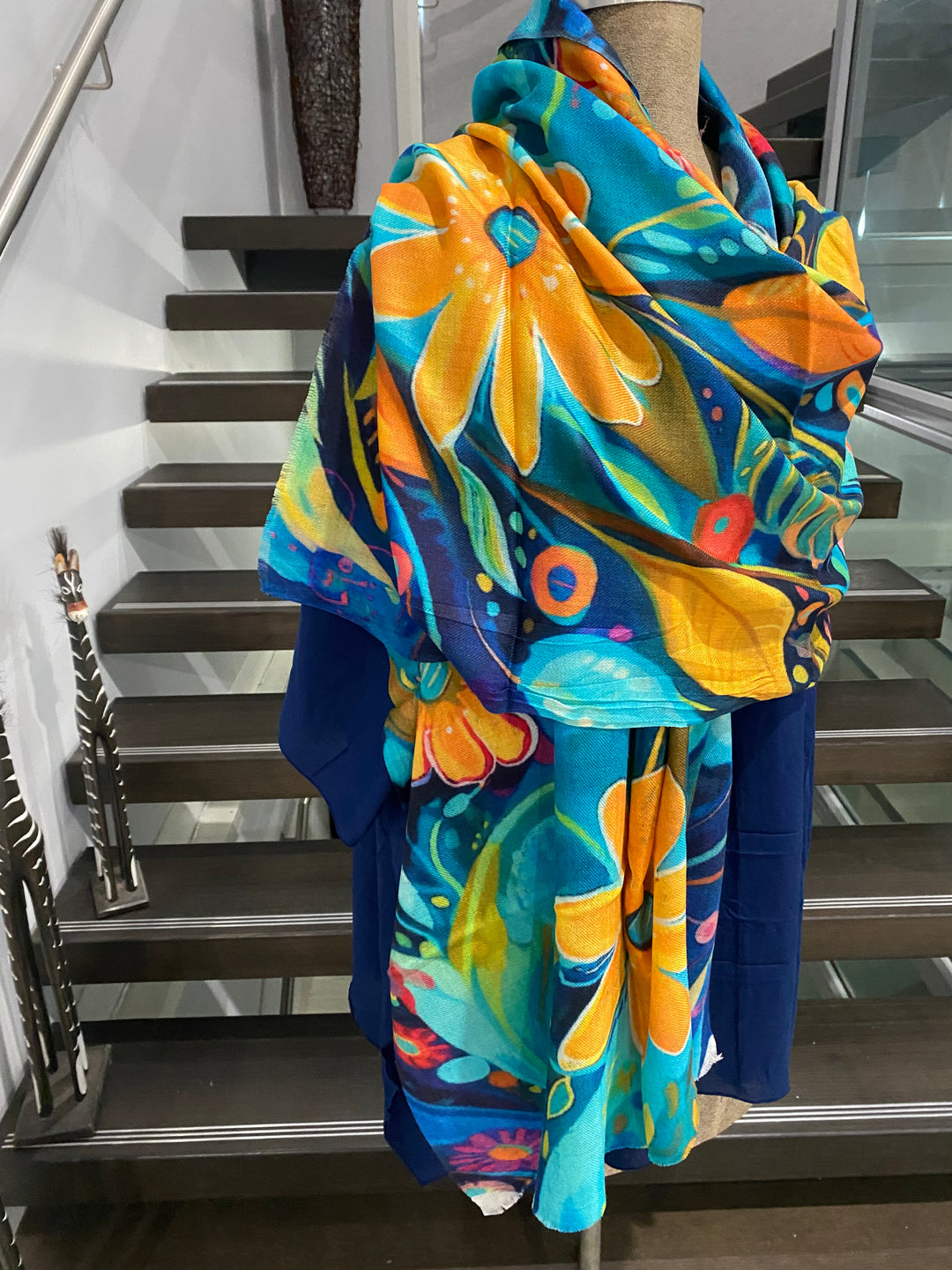 Wearable art 100% Cashmere Julian Scarf /Wrap