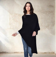 Black Julian 100% Pashmina Cashmere Extra large Travel Wrap/Shaw