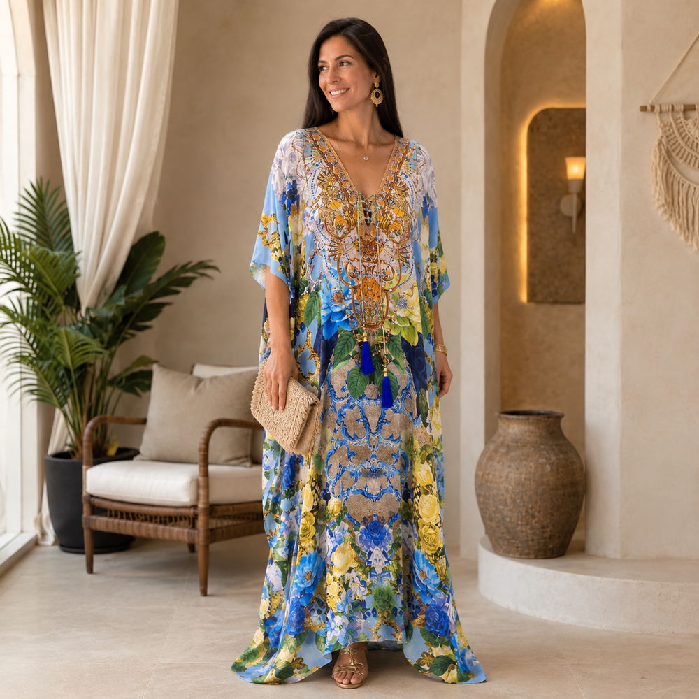 Coco Bella  Luxe kaftan 12-20- Flora Gloye