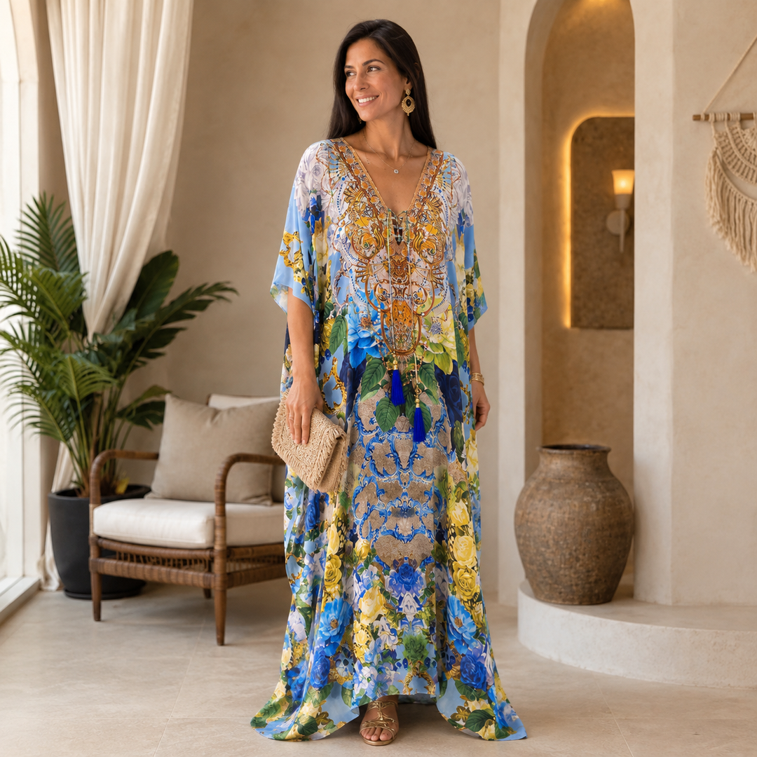 Coco Bella  Luxe kaftan 12-20- Flora Gloye