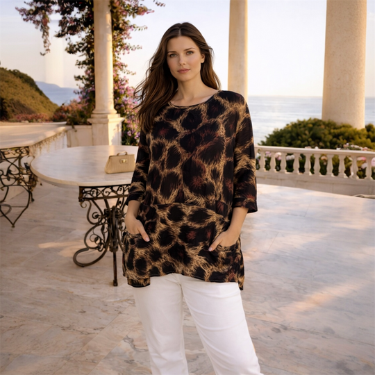 Maya Kyra Cotton oversized Tunic Top-O/S AU 12-22