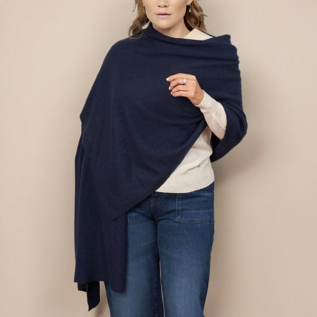 Julian knitted Pure cashmere scarf/ shawl/ Travel wrap-Colours available-Extra Large