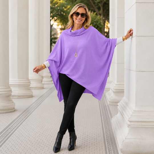 Mklane Soft Warm 100% Cashmere Oversized Julian Poncho