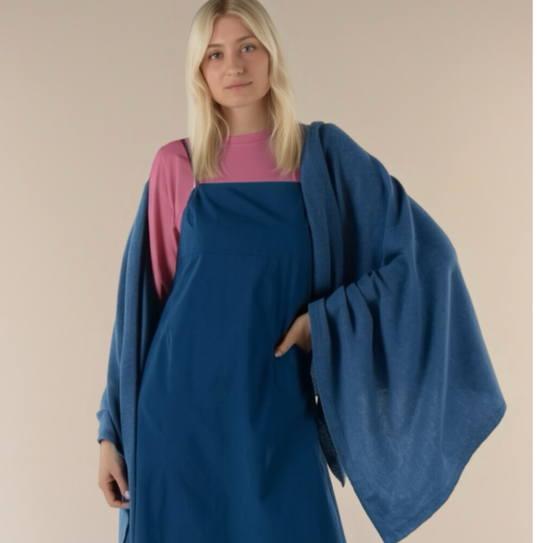 Julian knitted Pure Cashmere Maya scarf/ shawl/ Travel wrap-Colours available-Extra Large
