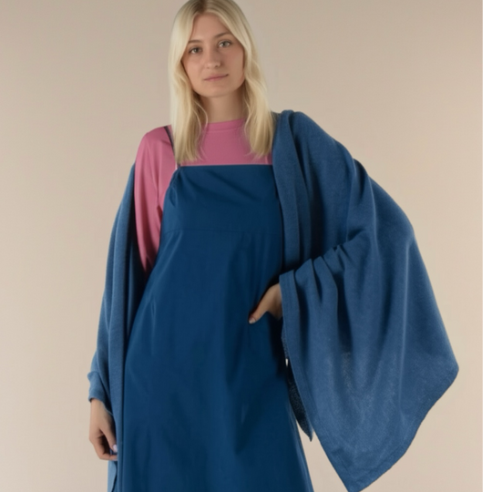 Julian knitted Pure Cashmere Maya scarf/ shawl/ Travel wrap-Colours available-Extra Large