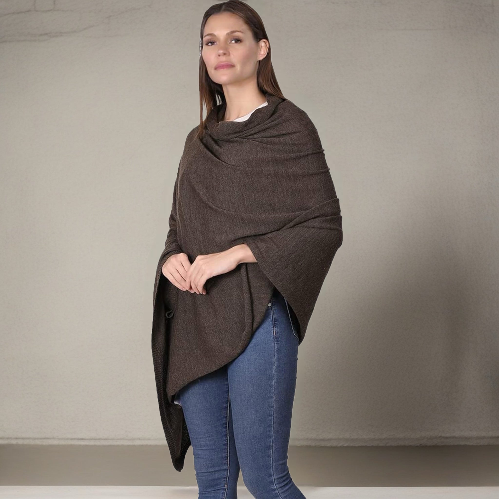 100% Cashmere 2 ply Knitted Julian Oversized Wrap -Unisex -More Colours available