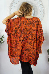 Rust Beans Maya Short Top Tunic One Size 14-26