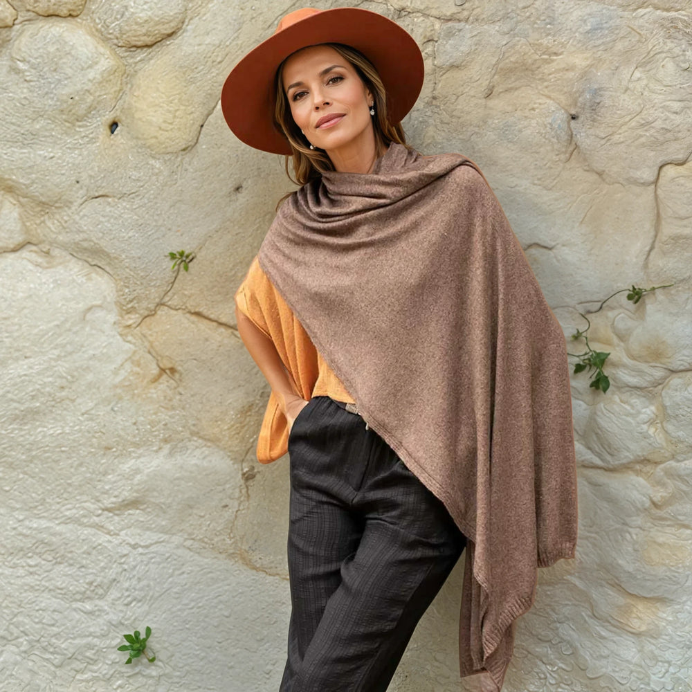 Brown Julian Pure Cashmere Travel Wrap