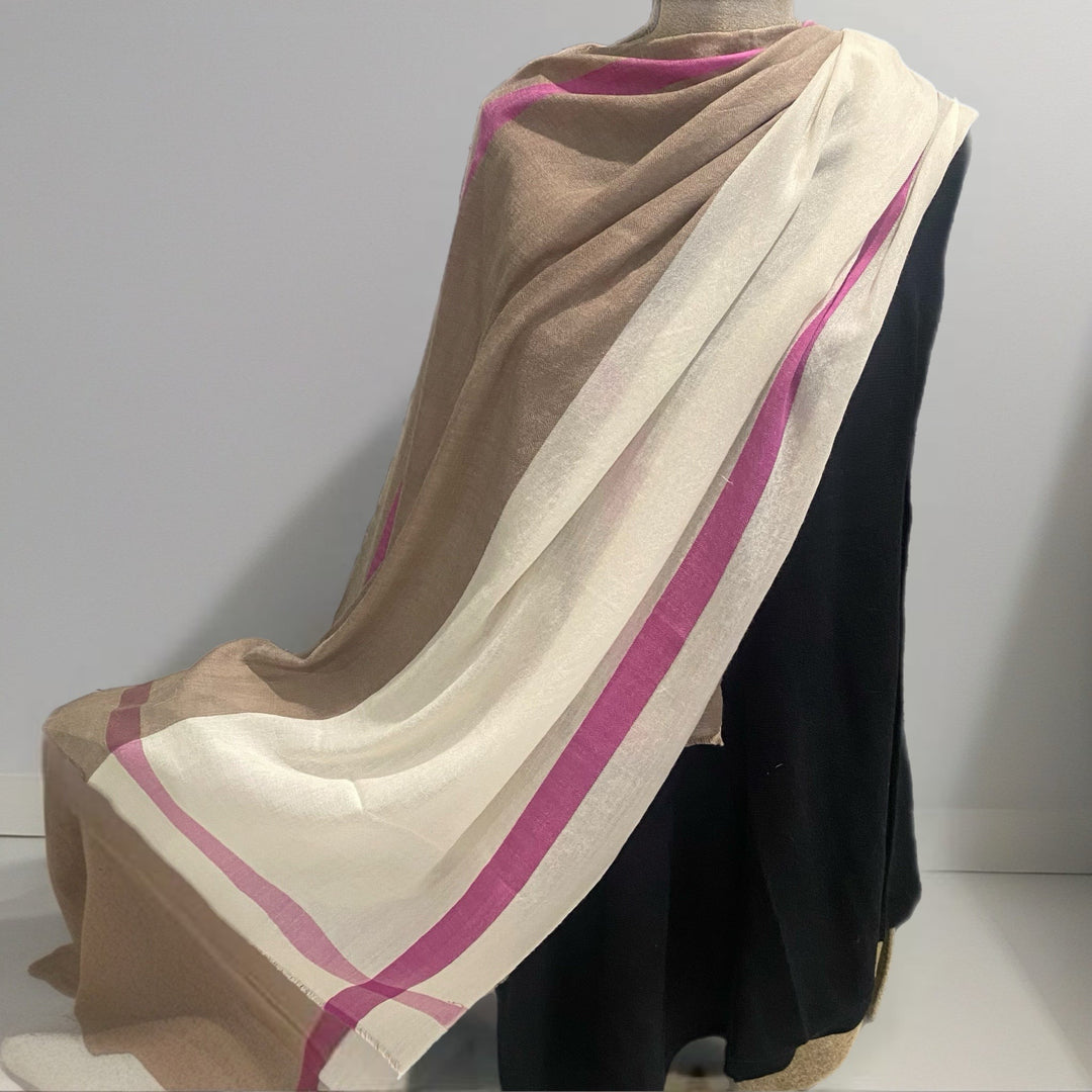 Julian Oversized handwoven pure cashmere scarf