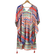 Abstract Tassel Open Kimono Free Size AU 10-24