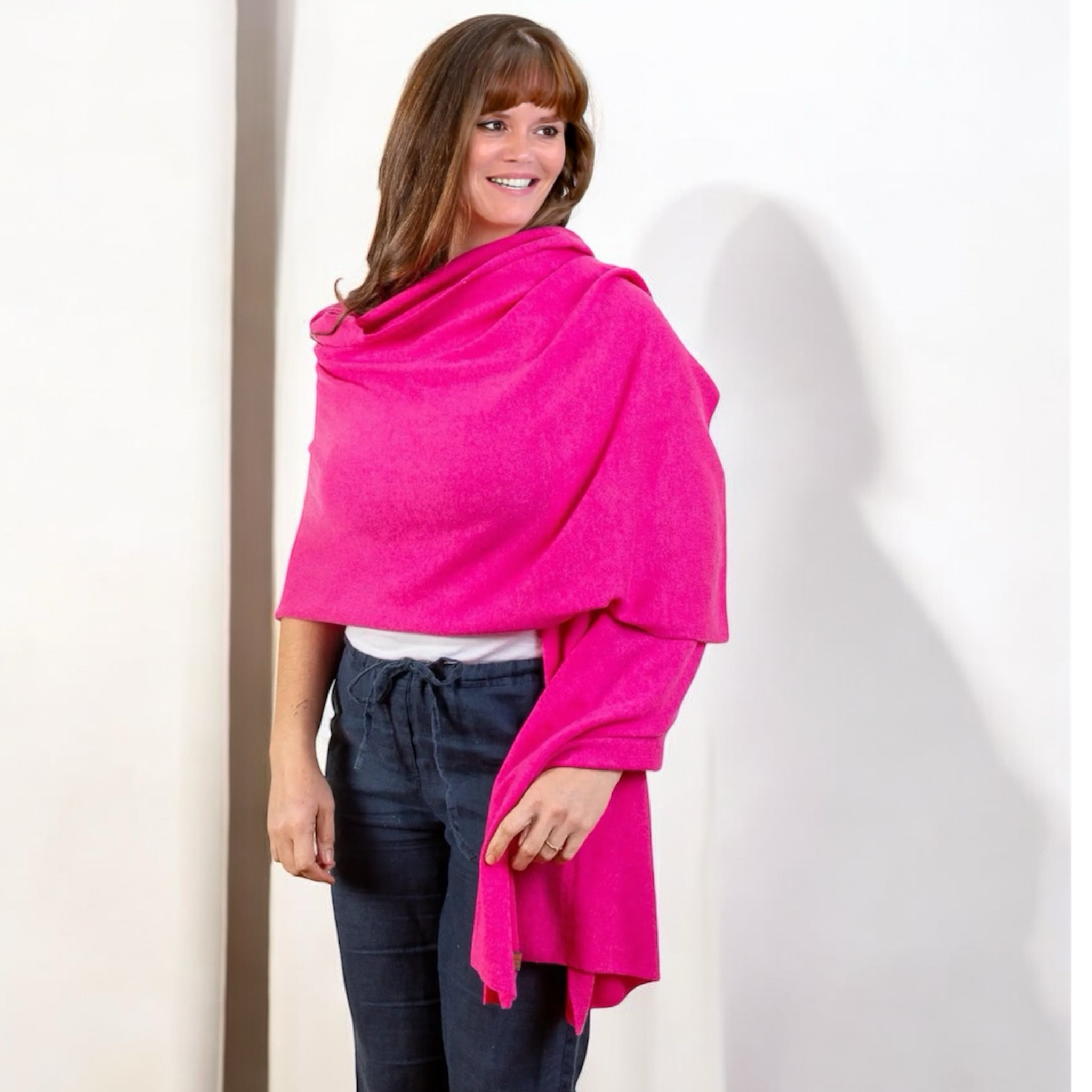 Julian knitted Pure cashmere scarf/ shawl/ Travel wrap-Colours available-Extra Large