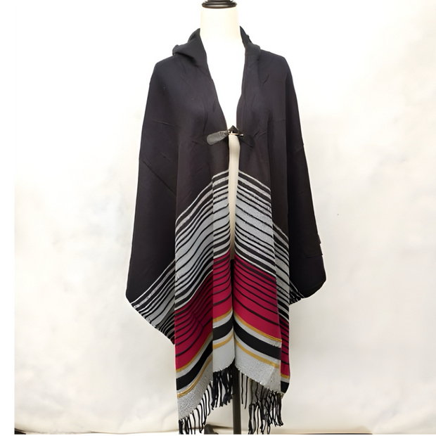 DEIA Oversized Poncho cape shawl wrap with hood