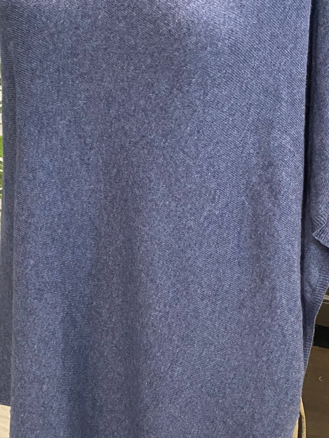 Denim Blue  100% Cashmere Julian Poncho-AU 8-18