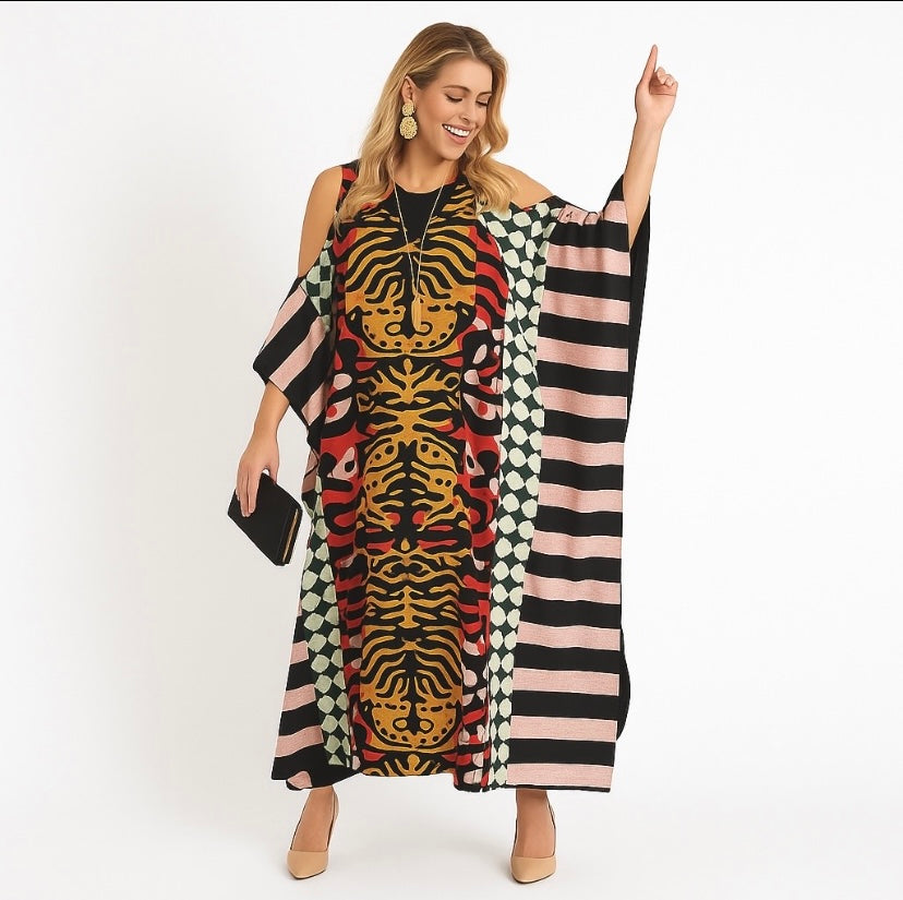 Maya Cold Shoulder Rayon Kaftan-Sizes Available AU 14-30