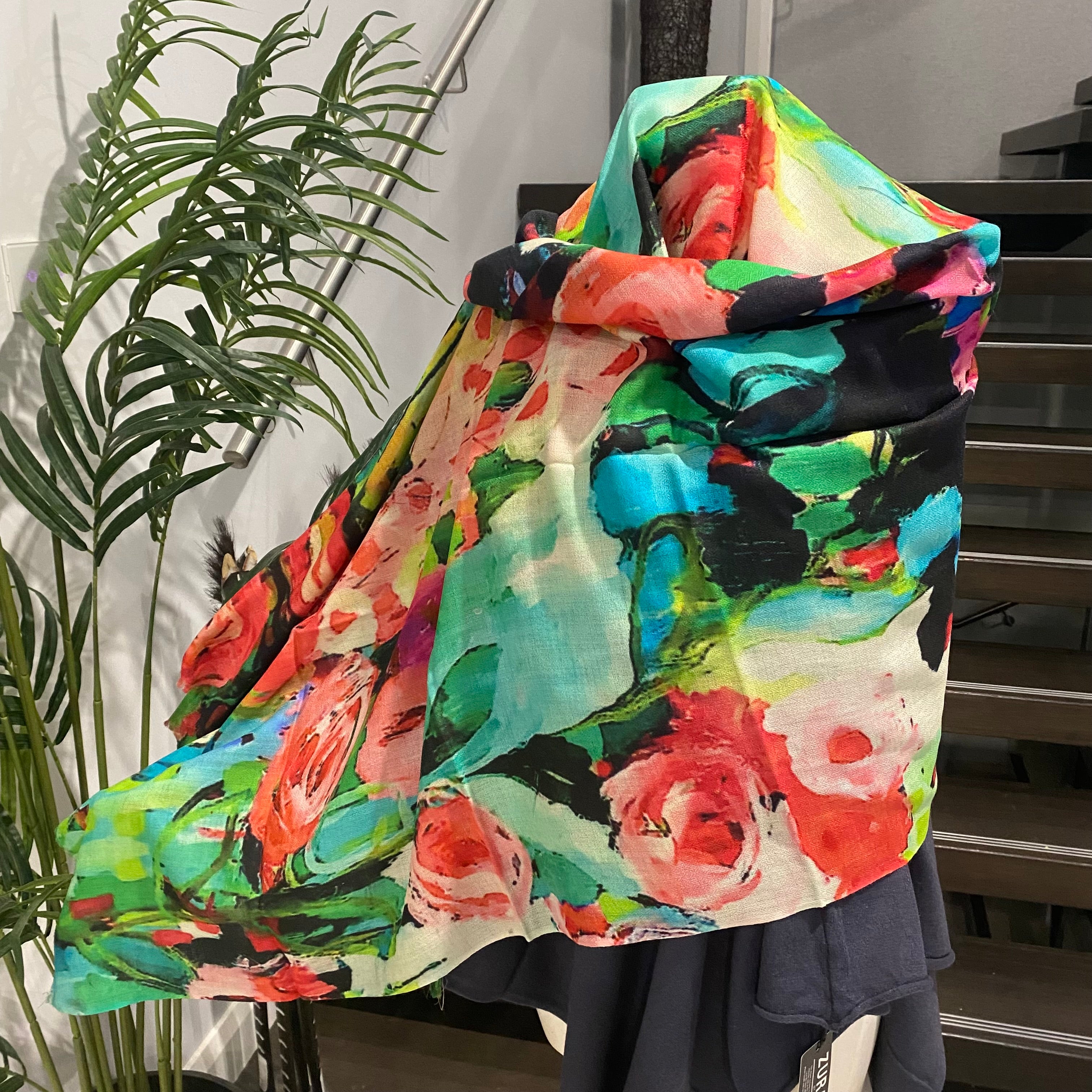 Wearable art 100% Cashmere Julian Scarf /Wrap-More Designs Available