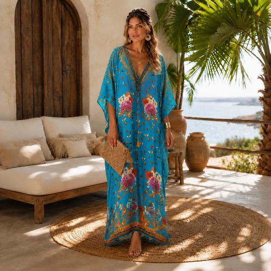 Luxe Cocobella Silk kaftan O/S AU 12-20