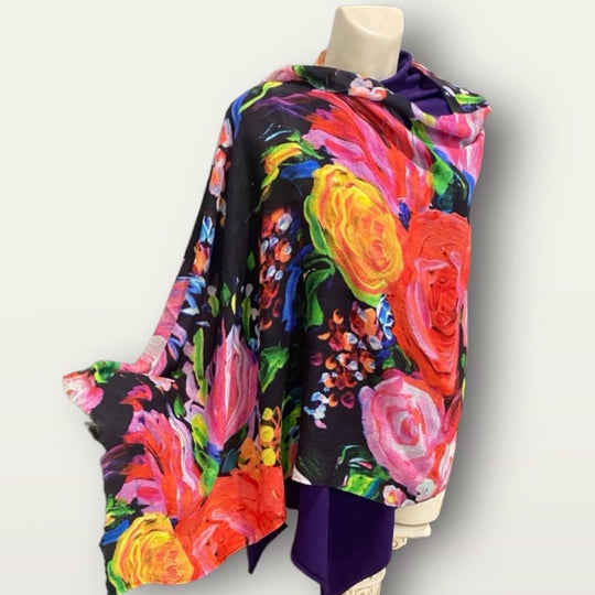 Wearable art 100% Cashmere Julian Scarf /Wrap