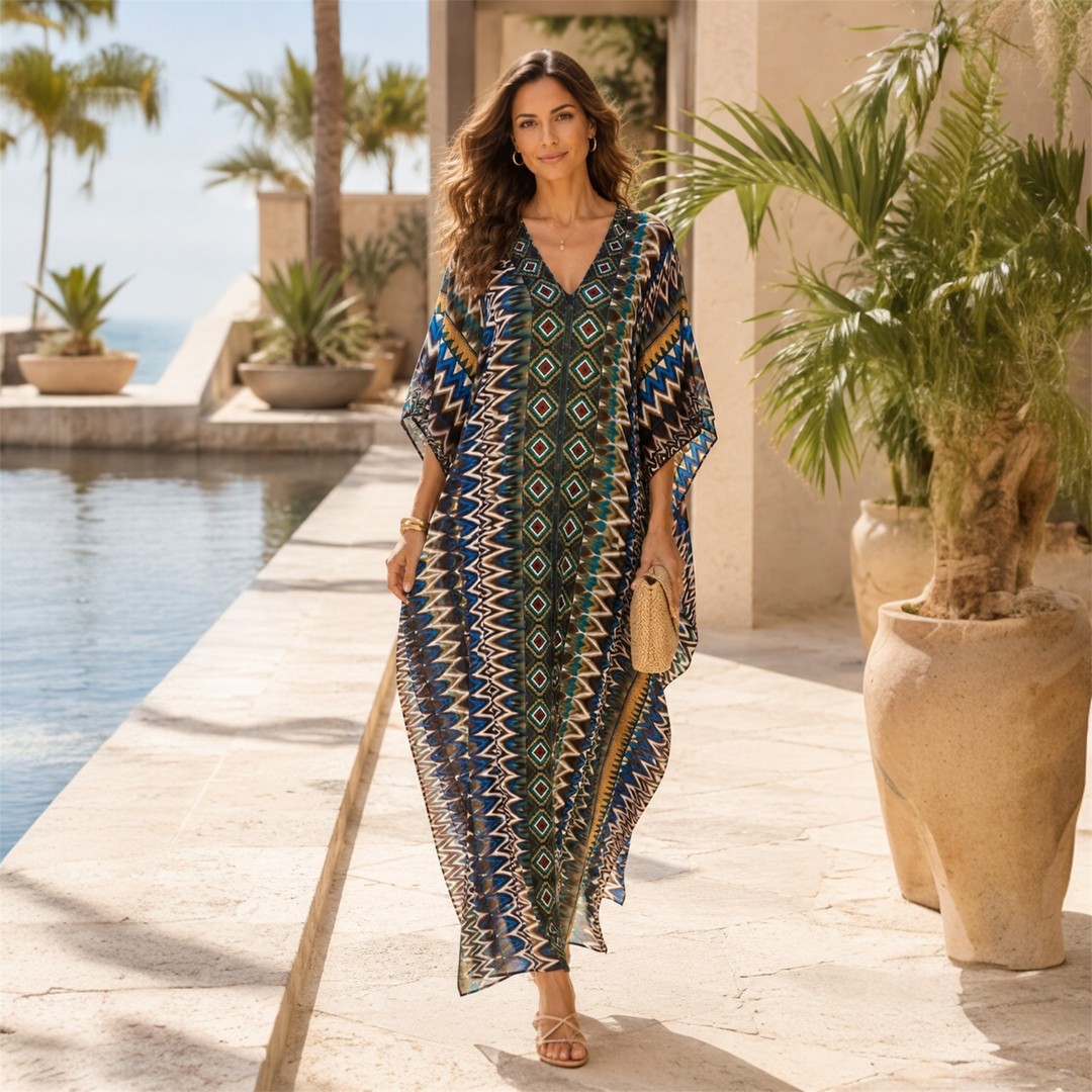 Muslin Cotton Maya Kaftan Dress one size fits AU 12-26