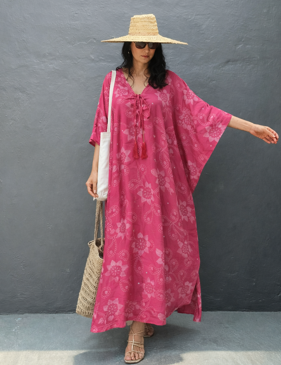 Maya MIRAA Boho Cotton Rayon kaftan - Sizes Available AU 16-30