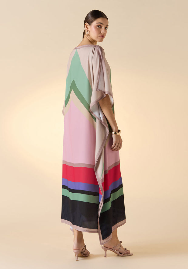 Pink Crepe Party Wear Kaftan Dress AU 10-18