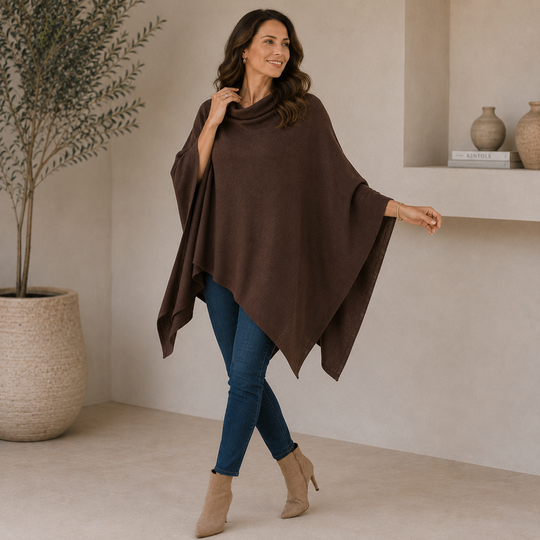 Mklane Julian 100% Cashmere Oversized Poncho