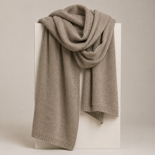 Julian knitted Cashmere Maya Travel wrap-Extra Large