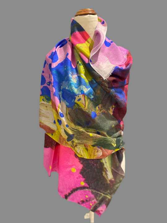 Purple Rush 100% Australian Merino Wool Julian Scarf
