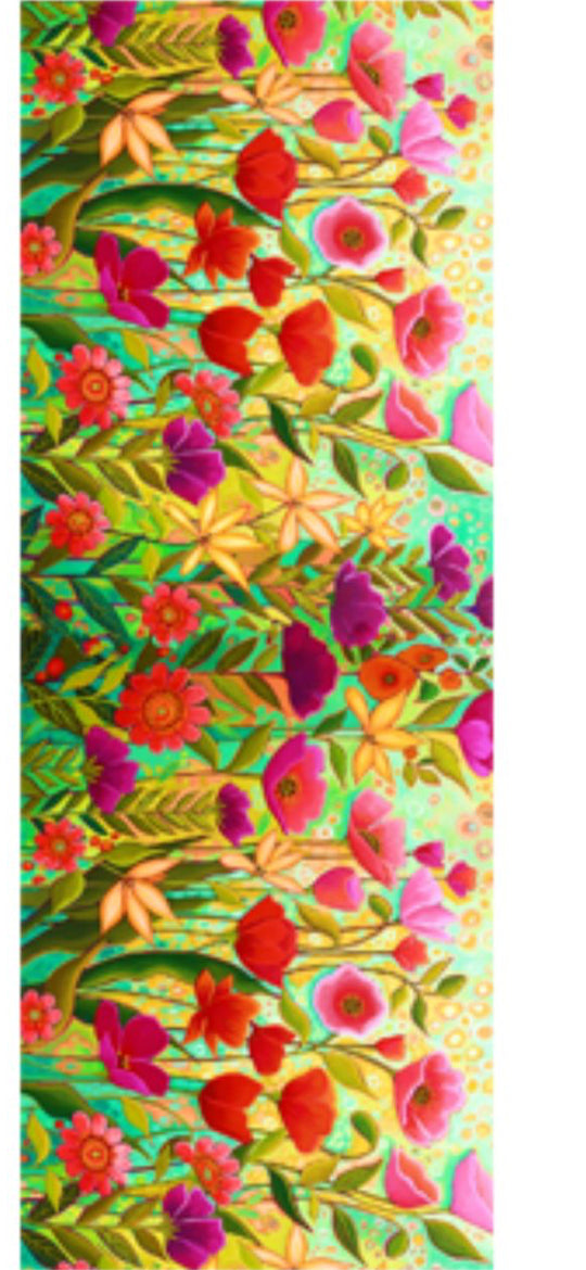 Floral Whispers - 100% Cashmere Julian Scarf /Wrap