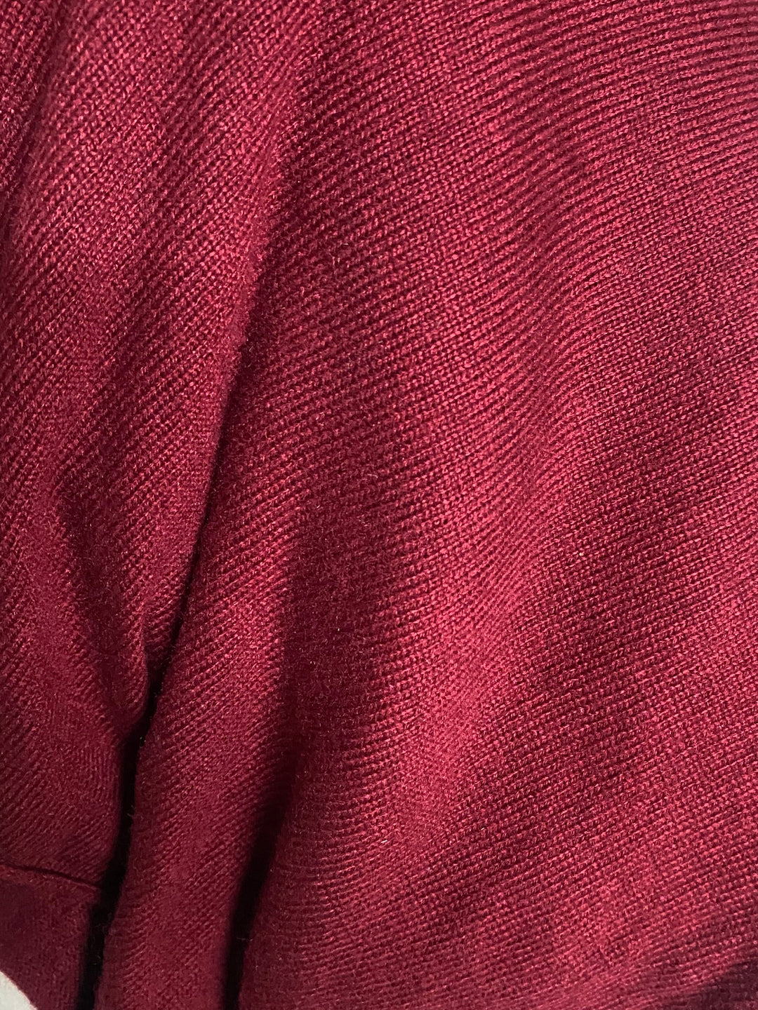 Julian Single Ply Cashmere Wrap-Burgundy Red