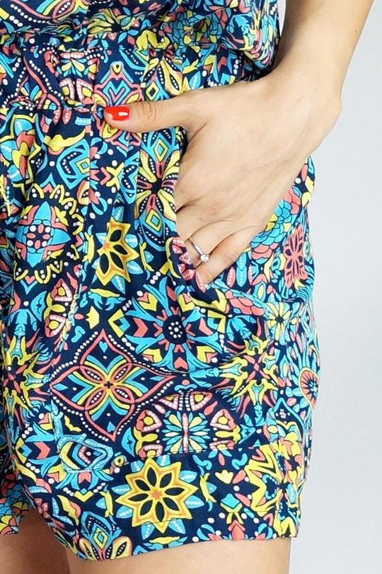 Triguna Maya Rayon Short Jumpsuit Size AU 18-22