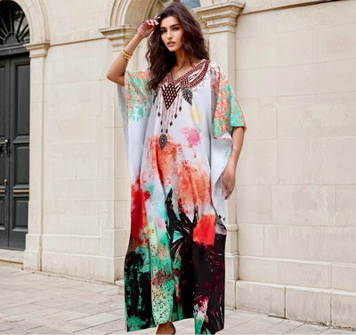 Shine in the Mia Embellished Kaftan Dress