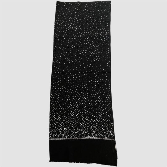 Black Julian Cashmere Pashmina Swarovski Crystals Handwoven Wedding Wrap Shawl