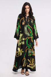 Black Coco bella Kaftan Maxi Dress -O/S AU 12-18