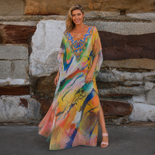 Mia Embellished Kaftan – AU 8-16  Summer Look