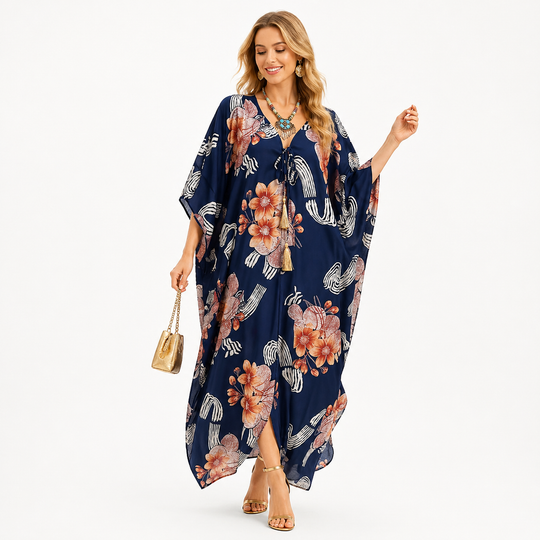Maya Boho Cotton Rayon kaftan  - Sizes Available AU 16-30