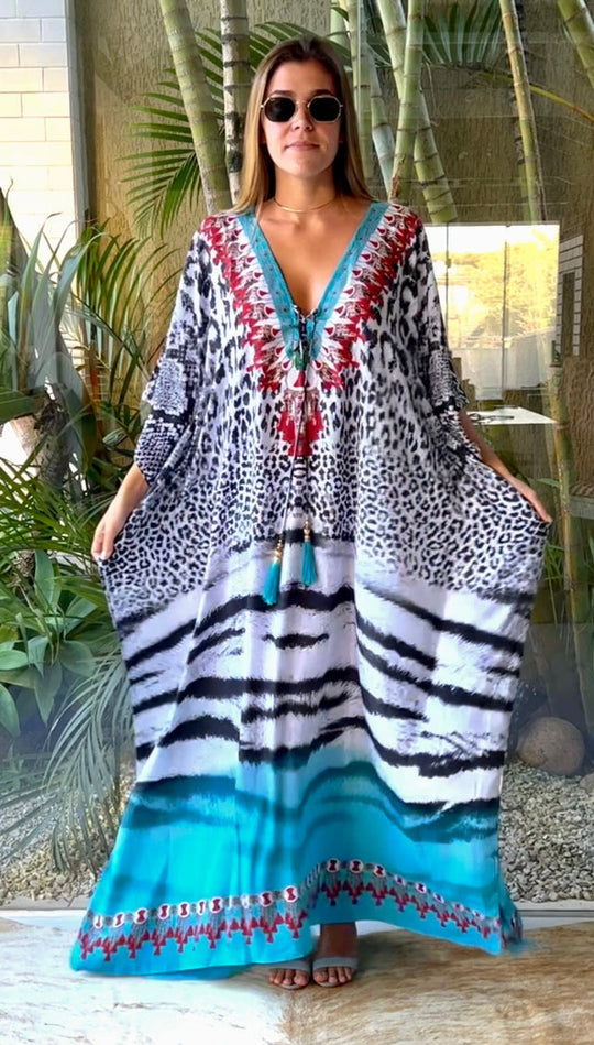Coco Bella Hasfa Blue kaftan 12-20