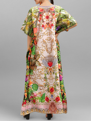 Tropical Mia Embellished Kaftan Dress