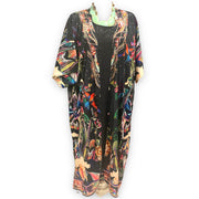 Maya Plus Size Silk Mix Embellished Kaftan Jacket Set AU 24-30