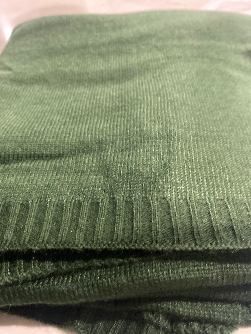 Olive Green Julian 100% Knitted Cashmere Extra large Travel Wrap