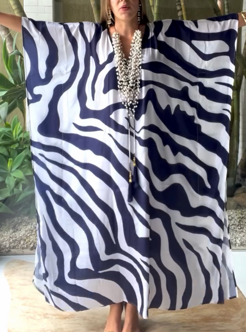 Coco Bella Milano’s Zebra kaftan 12-20