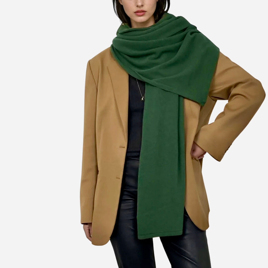 Forest Green Julian 100% Knitted Cashmere Extra large Travel Wrap