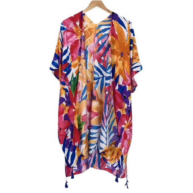 Abstract Tassel Open Kimono Free Size AU 10-24