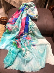 Wearable art 100% Cashmere Julian Scarf /Wrap