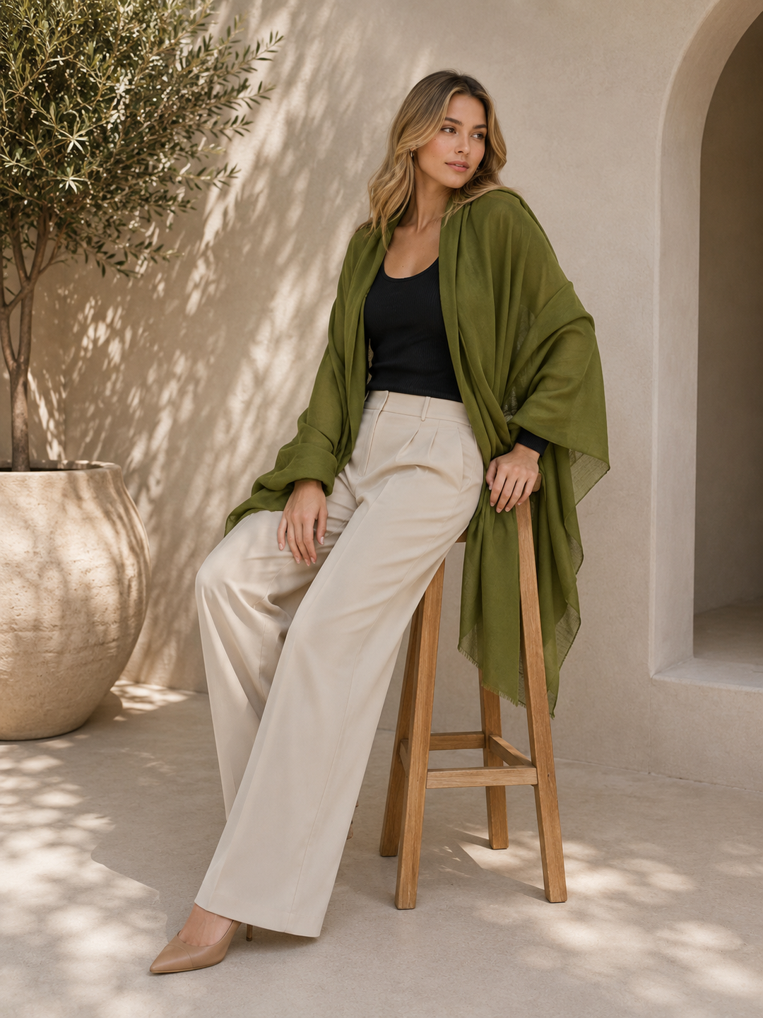 Julian 100% Ultra fine cashmere Maya oversized scarf/ wrap/ shawl-More colours available