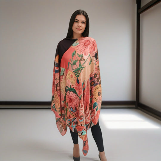 Wearable art 100% Cashmere Julian Scarf /Wrap