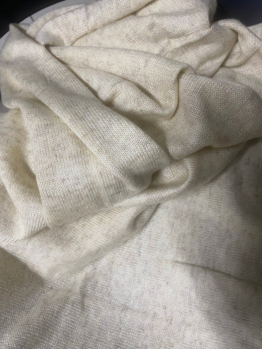 Vanilla Grains of Heather Julian 100% Cashmere 2 Ply Extra large Travel Wrap